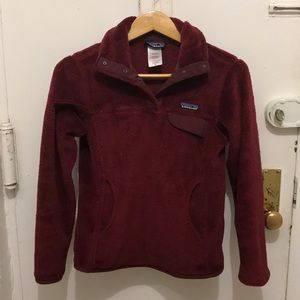 Classic Maroon Patagonia Snap T Fleece Pullover